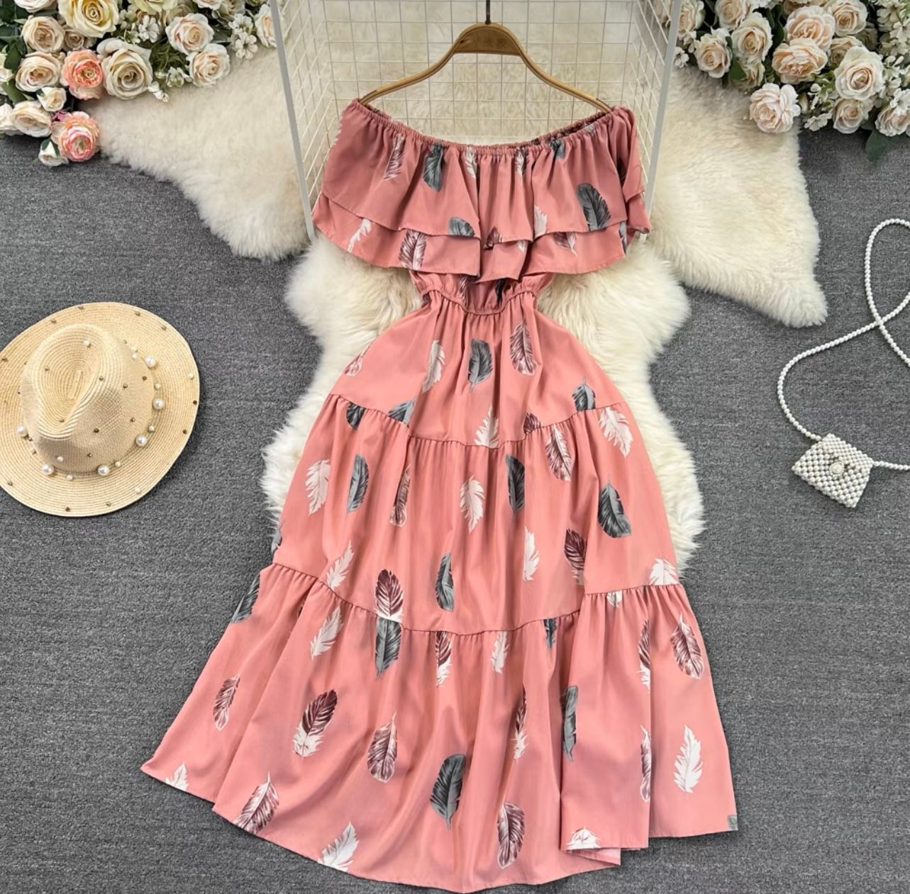 Stepping out off shoulder dress CD232 image