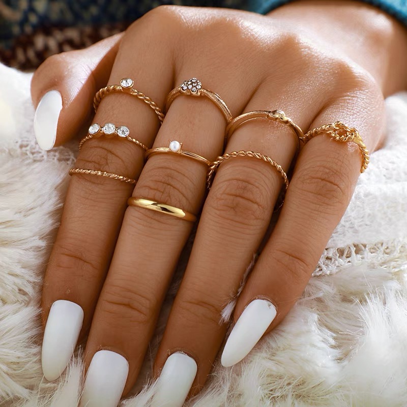 Vintage knuckle rings set JW144 image