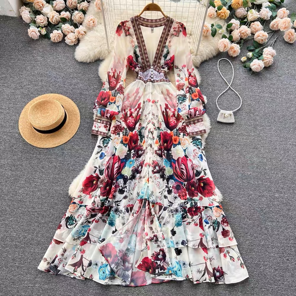 Lily high rise floral dress ED28 image
