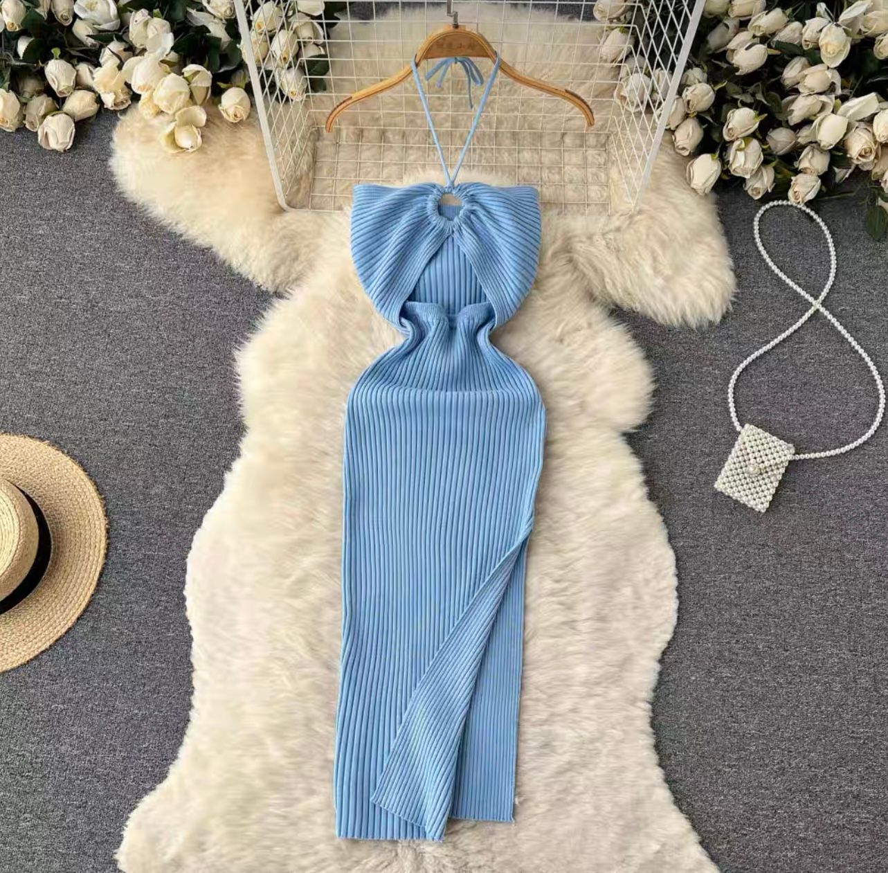 Colorful living knit gown KBC54 image