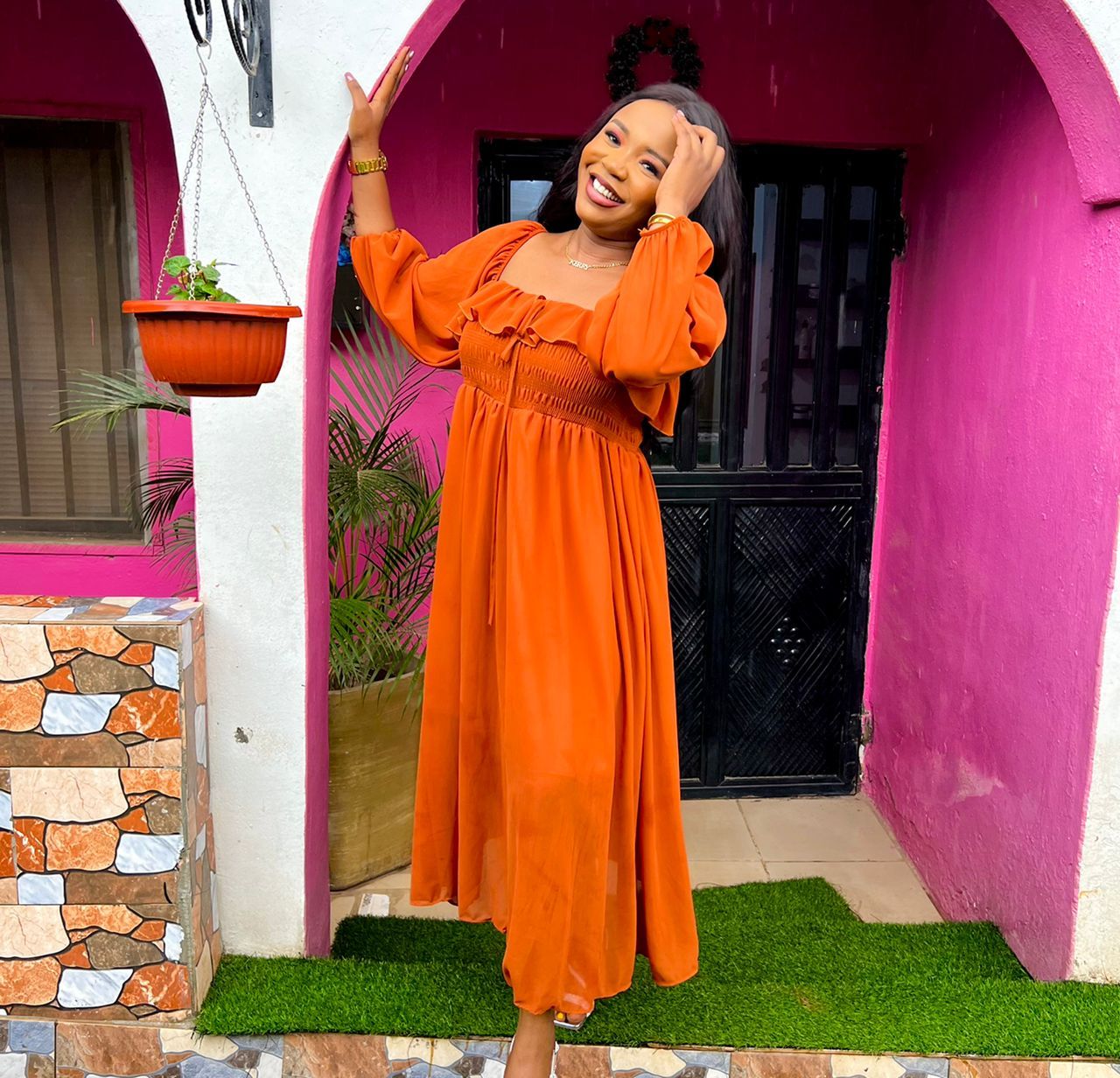 Easy breeze off shoulder dress image