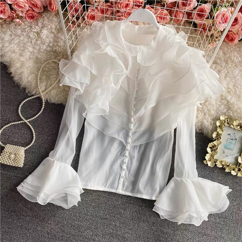 Bossy babe ruffle blouse BE106 image