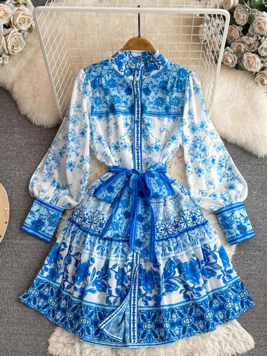 No photos print dress  ED125 image