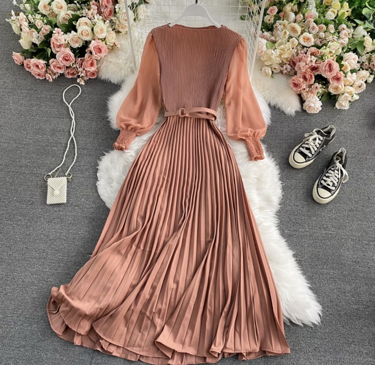 Flying high with you pleated dress FD98 image