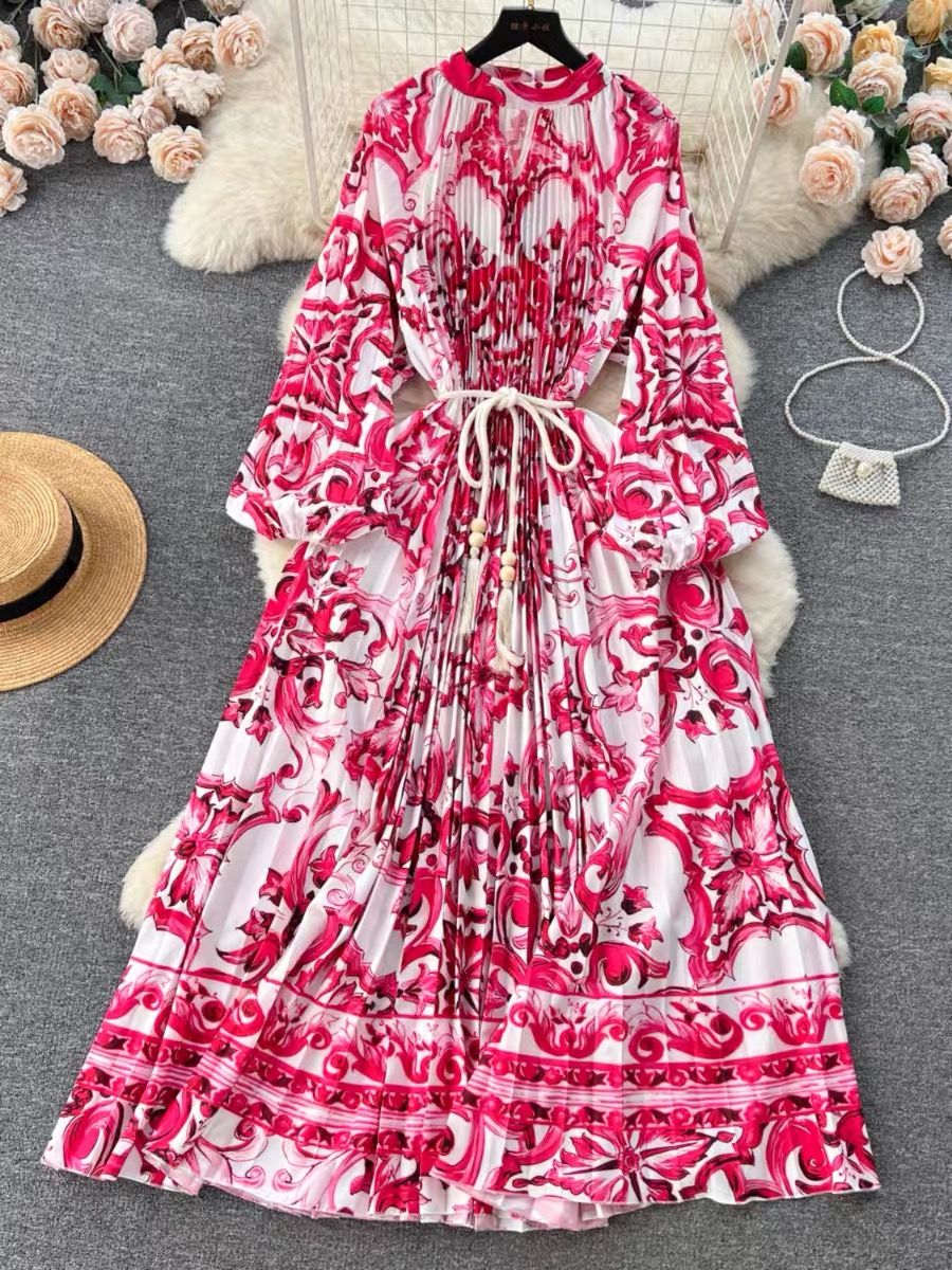 Wedding guest print dress CD522 image