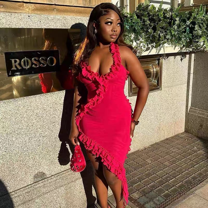 Plot twist ruffle gown CBC197 image