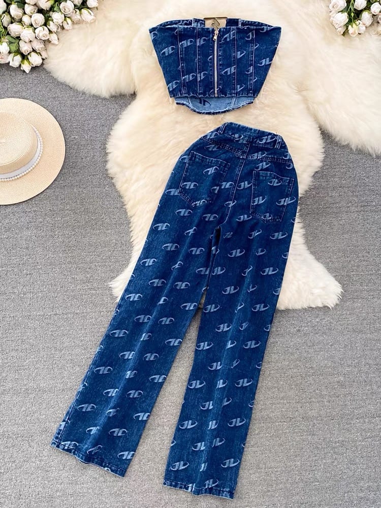 She’s sneaky denim set TPZZ2314 image