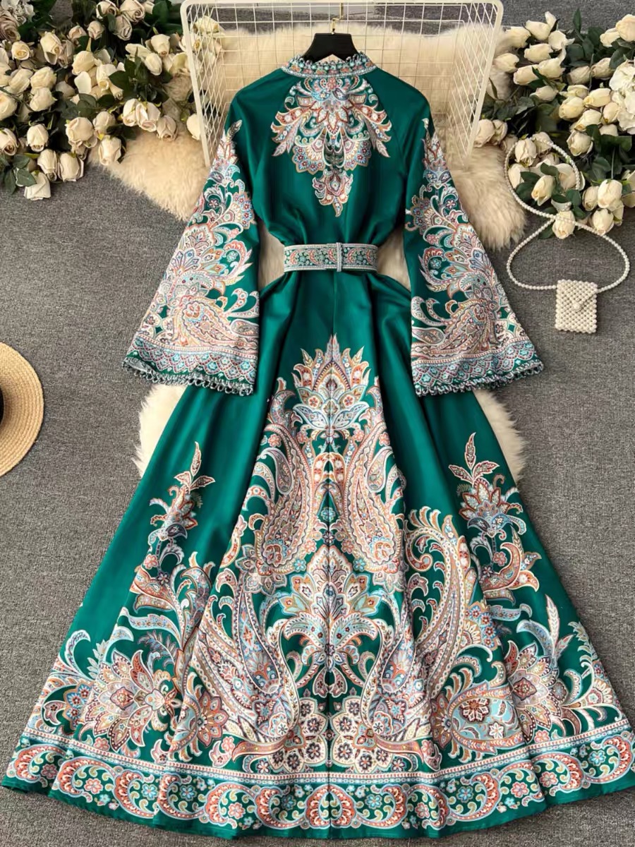 Walk around town print dress ED182 image