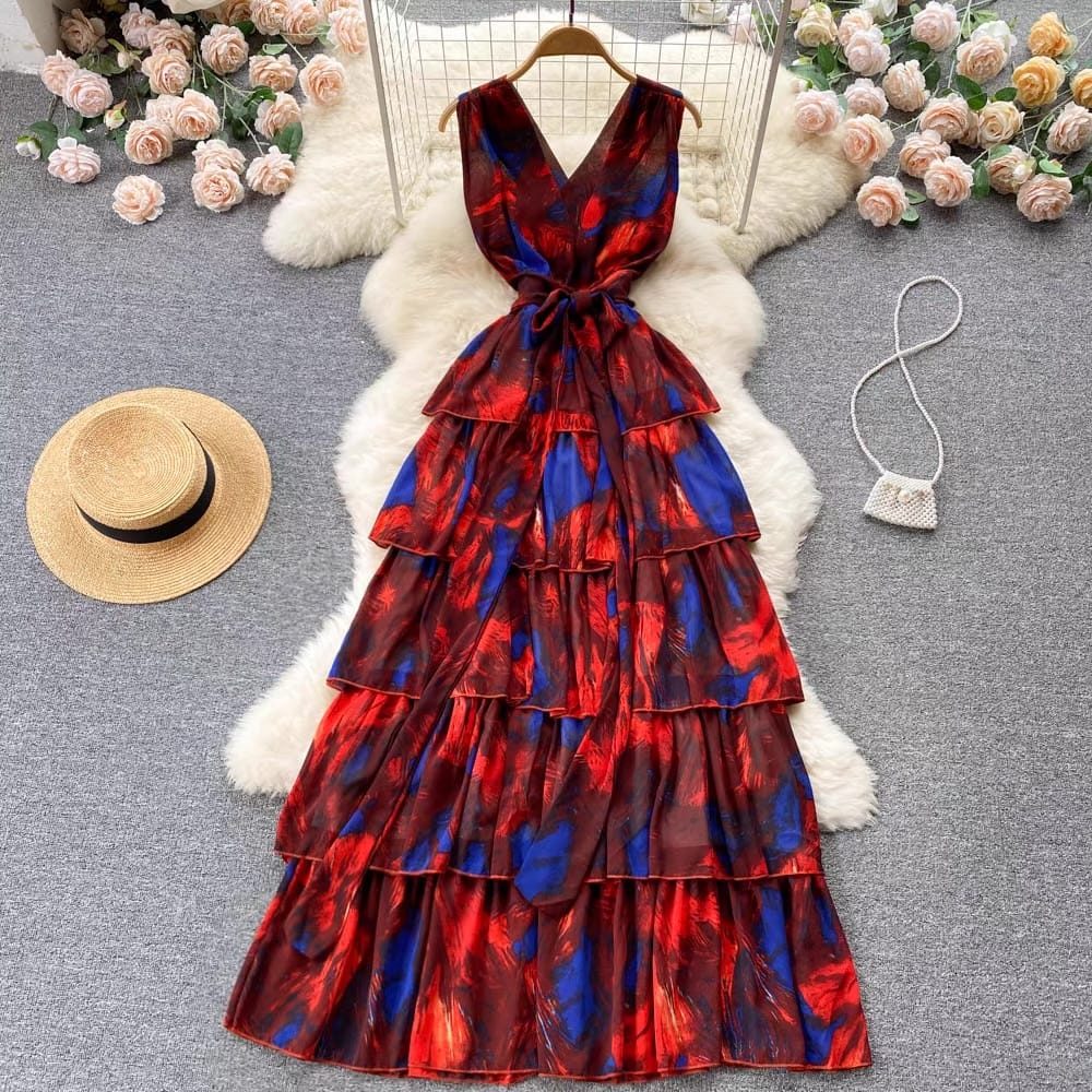 Opposite attract love floral dress CD84 image