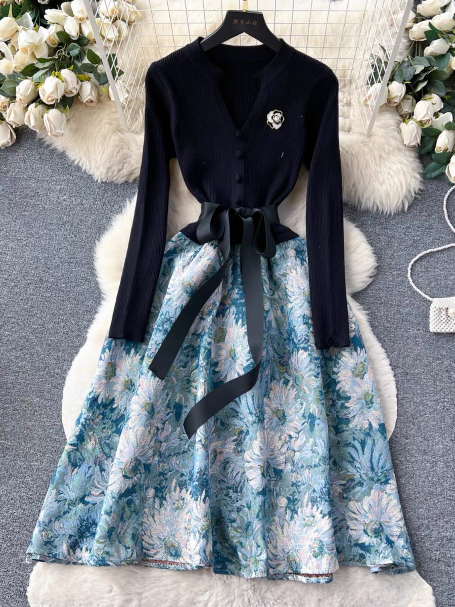 Mystery hottie brocade dress FD269 image