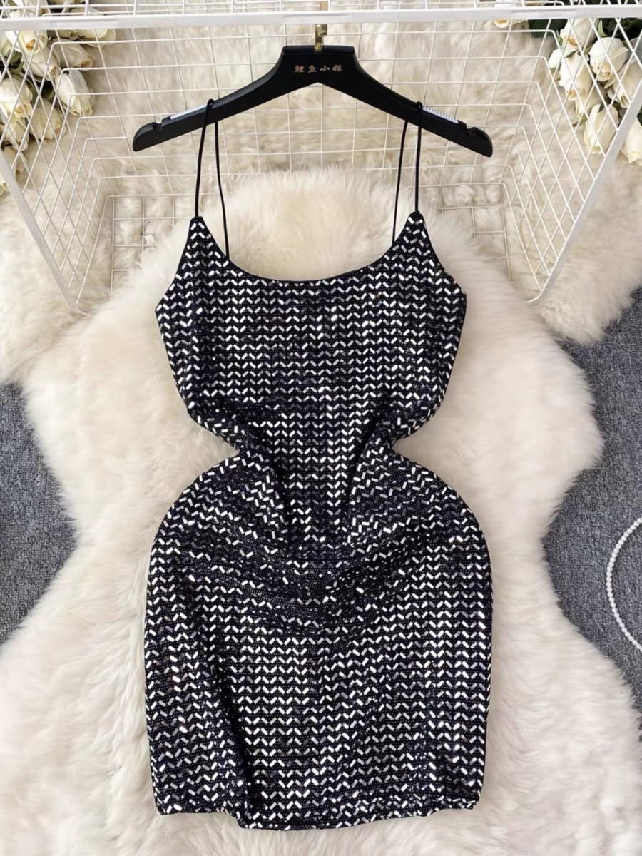 Black sparkle gown CBC187 image