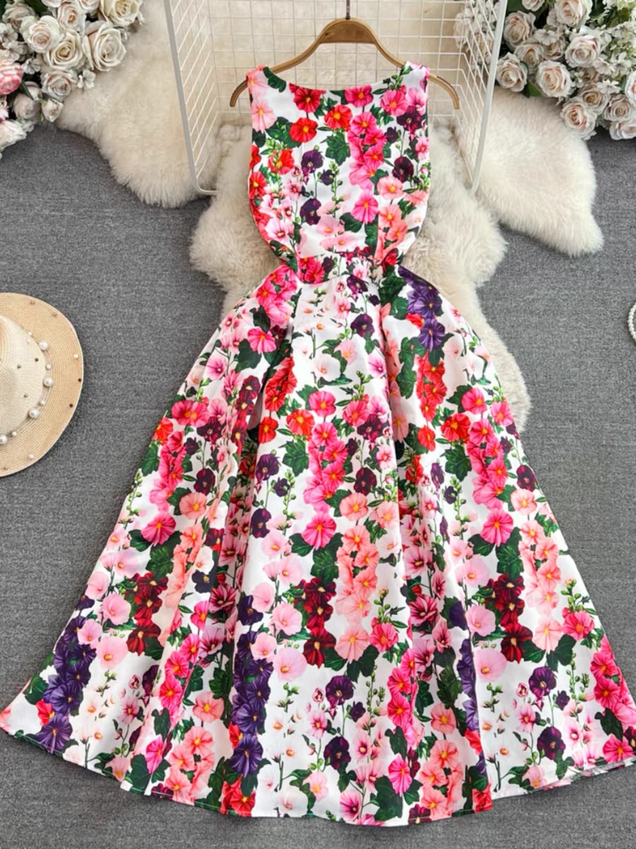 Everything nice print dress CD712 image