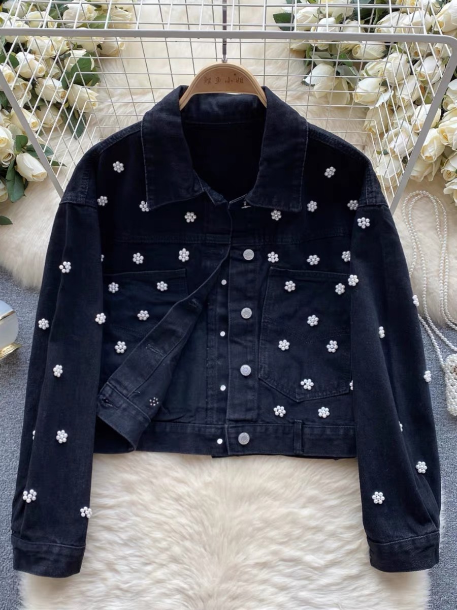 Back to college beaded denim jacket DJA108 image