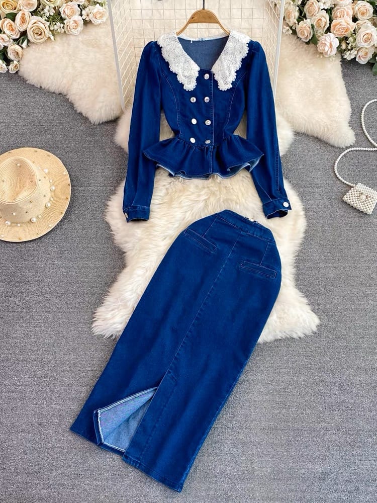 Forever chemistry denim set TPZZ1905 image