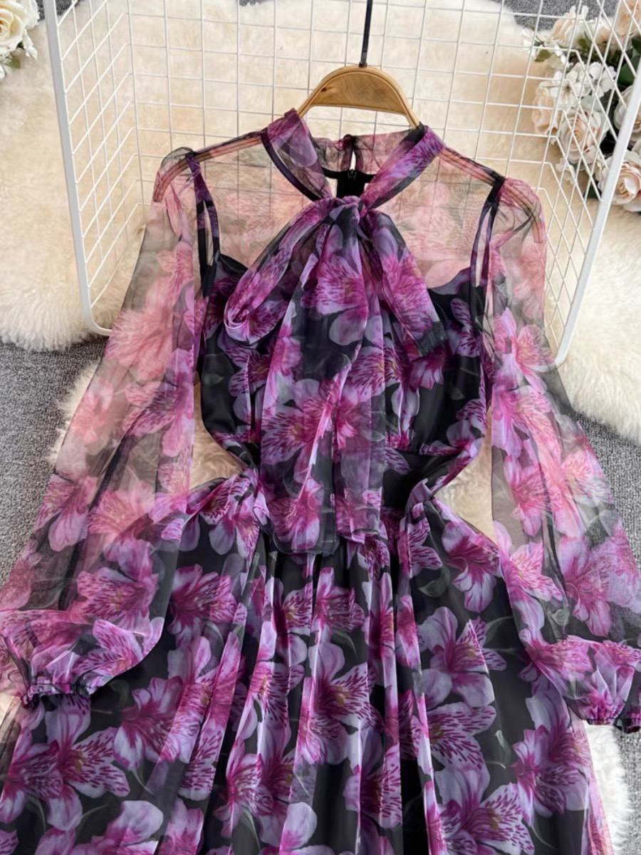 Watch the throne chiffon dress CD208 image