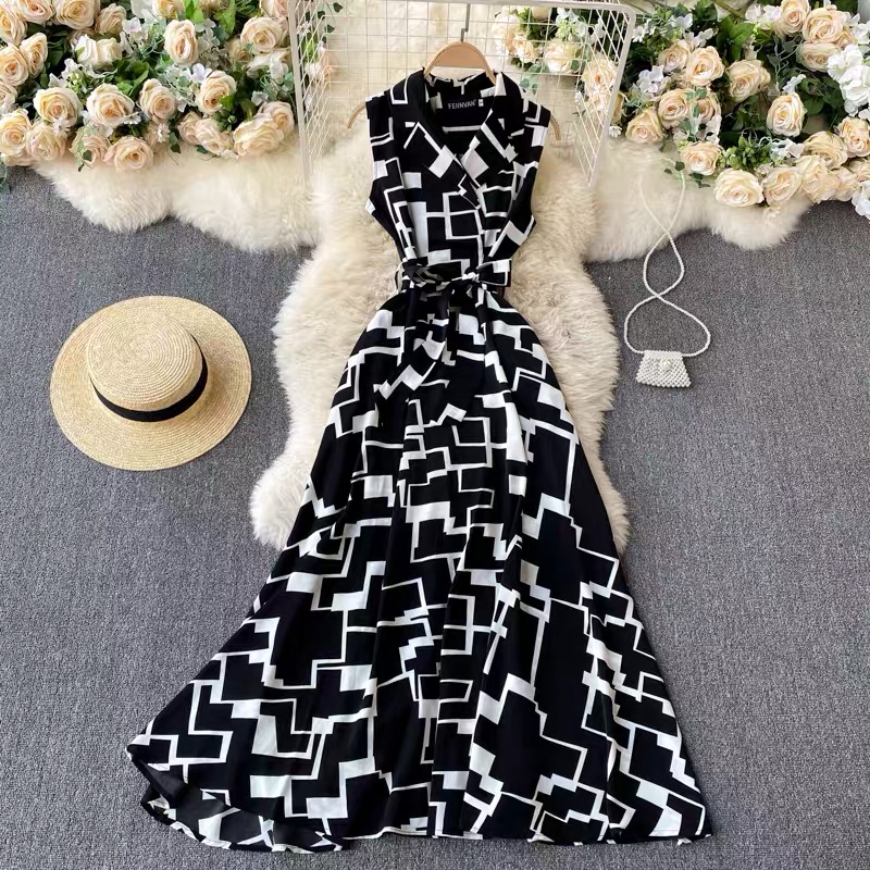 Formal dinner print dress CD112 image