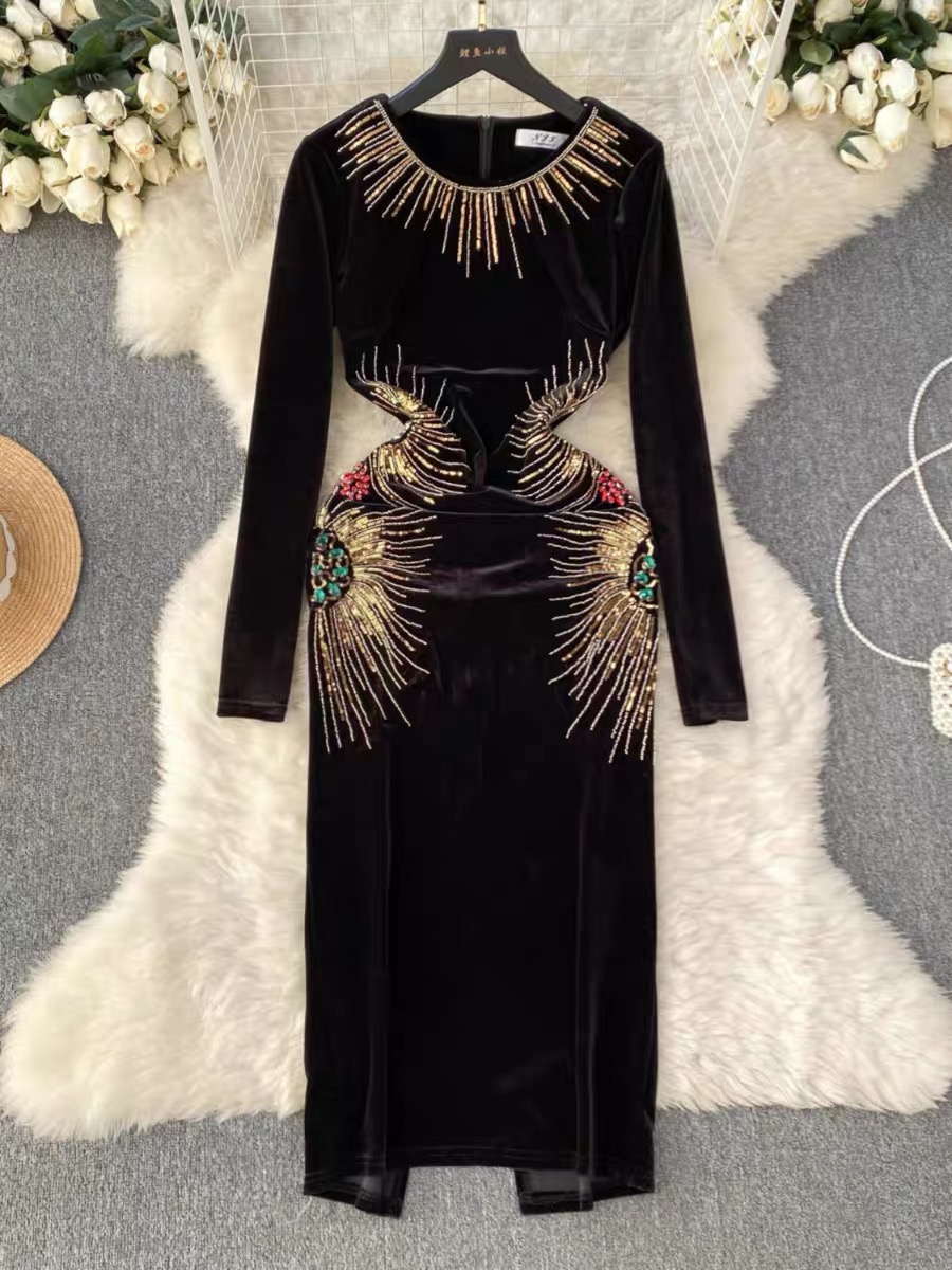 Brooklyn babe designer velvet dress EBC101 image