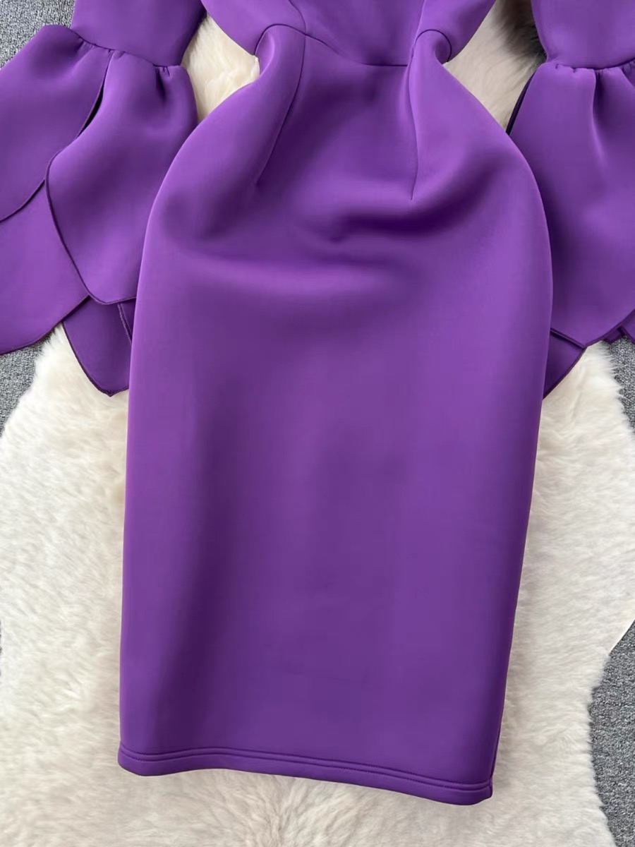 Rich aunty ruffle sleeves dress EBC38 image