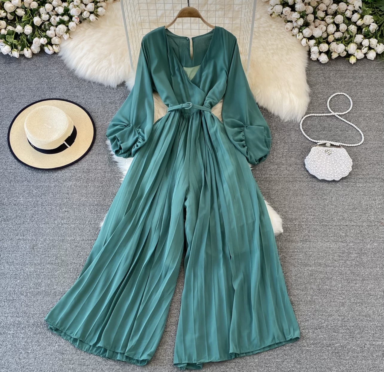 Dollar signs pleat jumpsuit JRZZ512 image