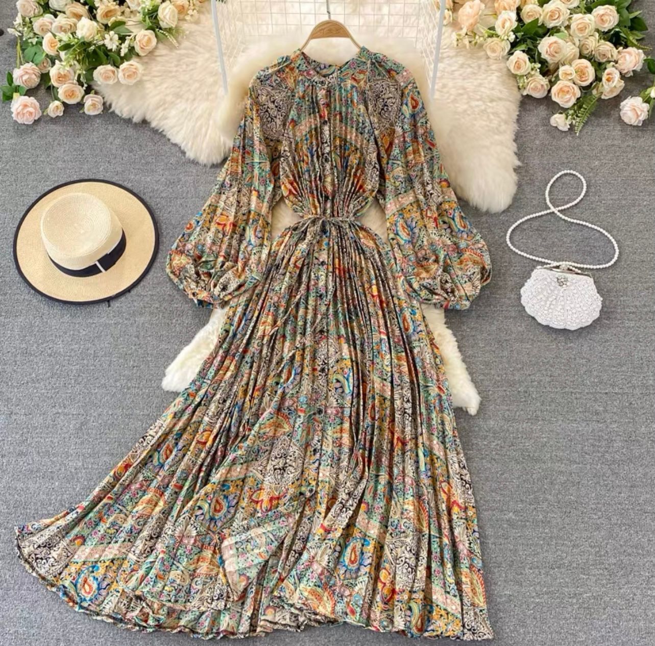 Body by me print dress CD64 image