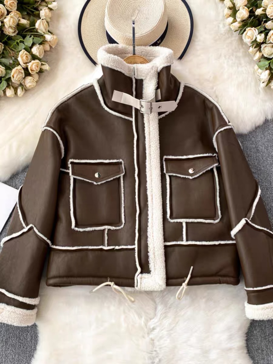 All lights on me leather jacket LJ109 image