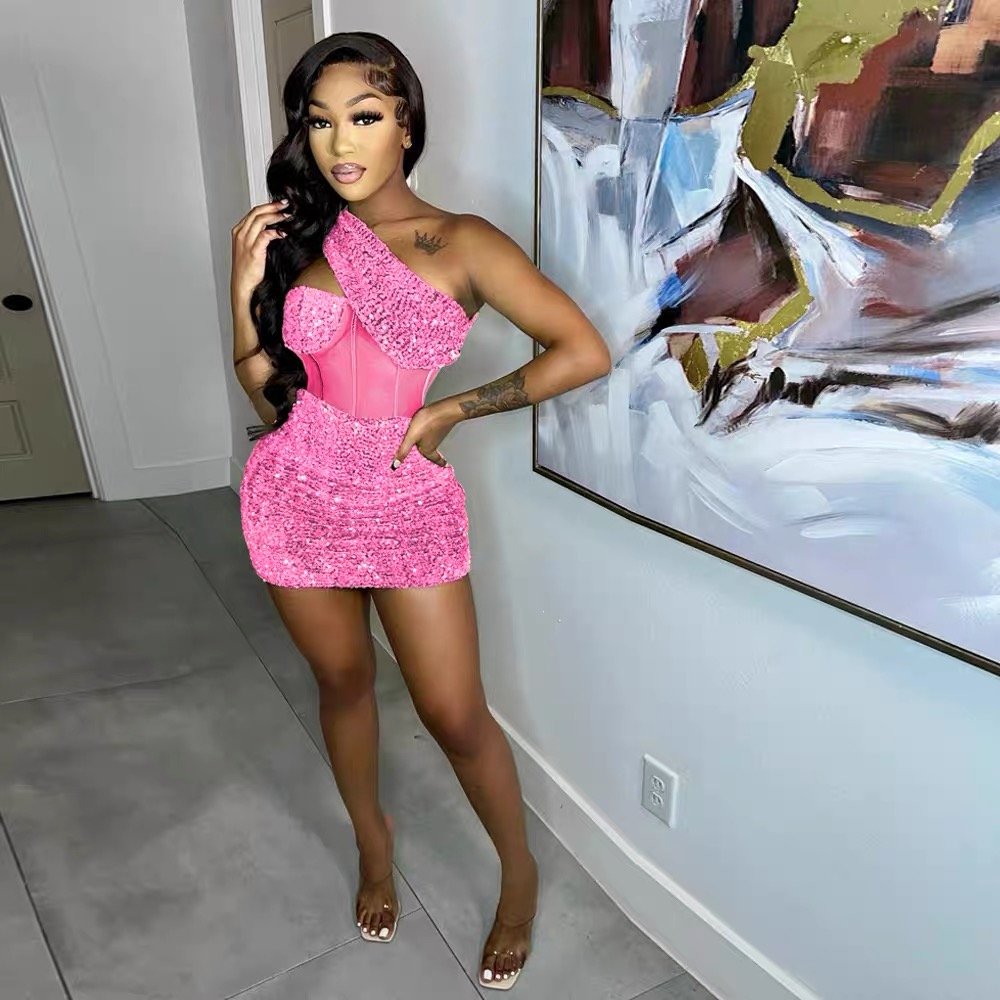 Cheers to the celebrant sequin dress EBC75 image