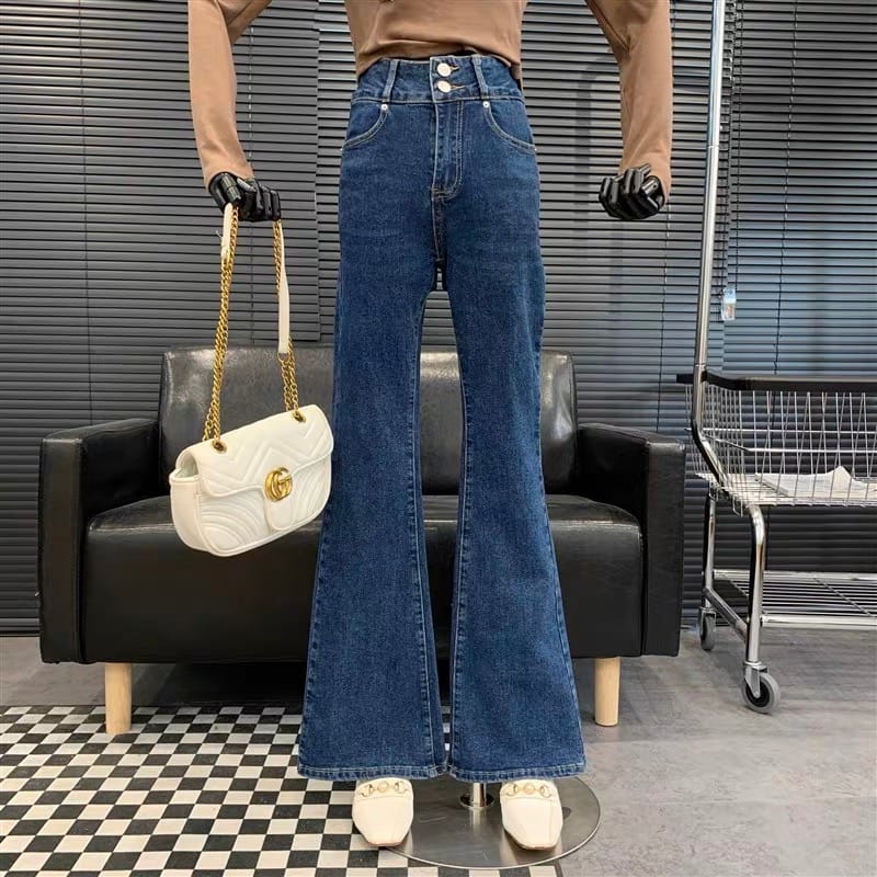 High rise denim jeans image