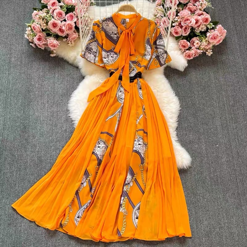 Print moment luxury dress DZZ638 image