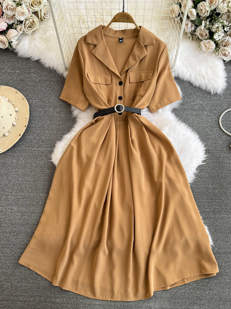 Maldives sunset shirt dress & belt SDZZ437 image