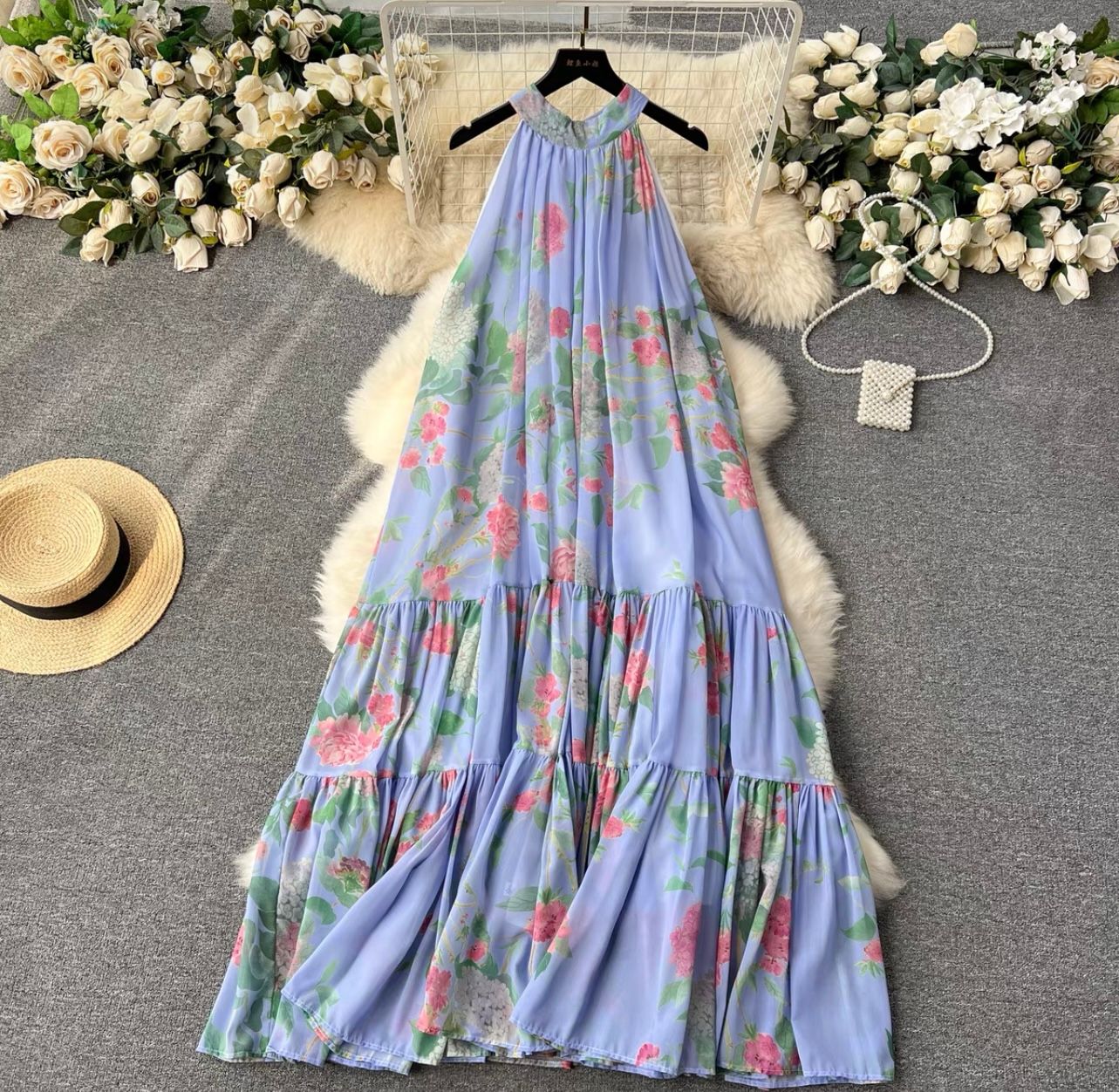 Only good energy chiffon dress CD631 image