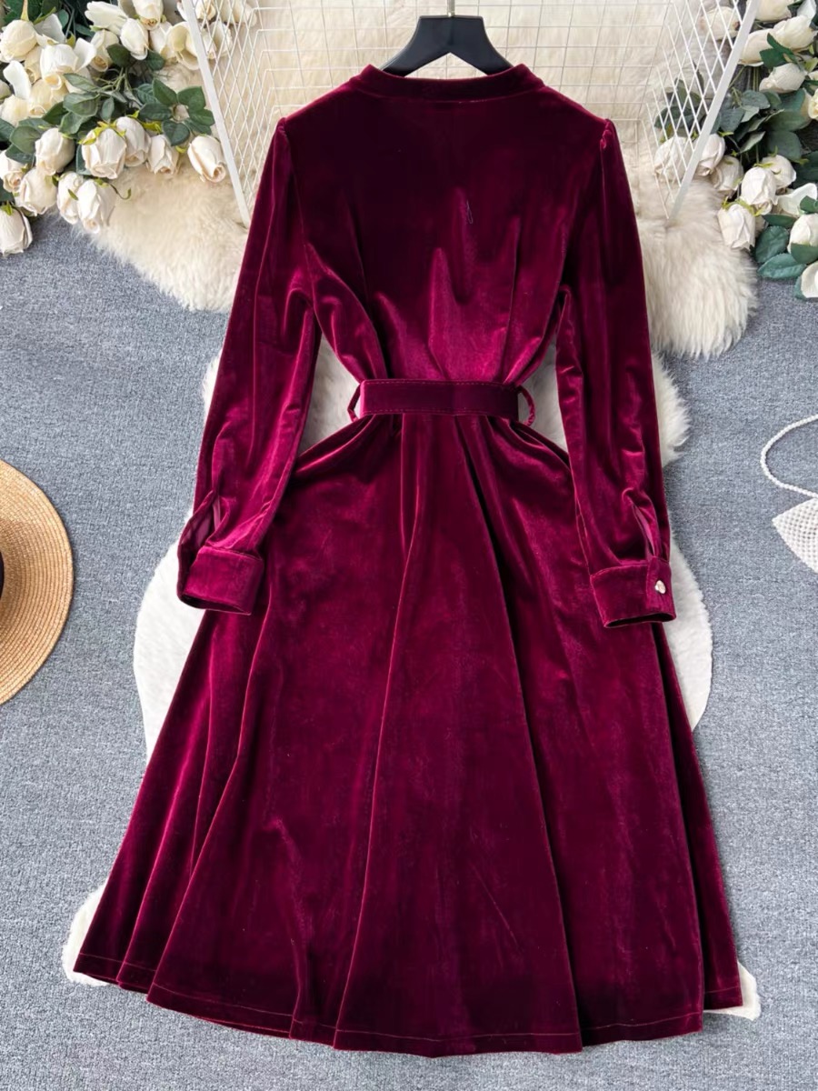 Unpaid love velvet dress FD510 image