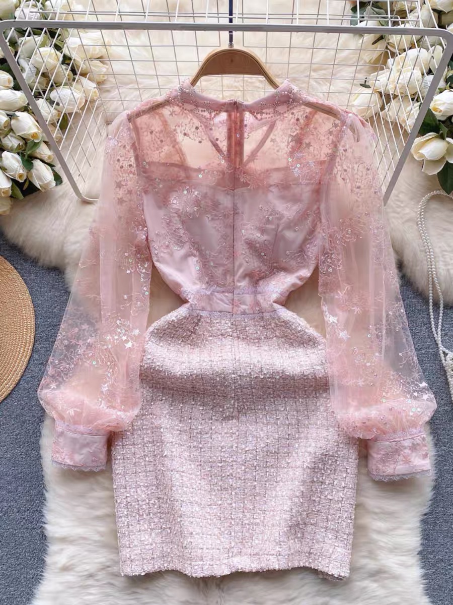 Crystal clear persuasion woolen dress FD523 image