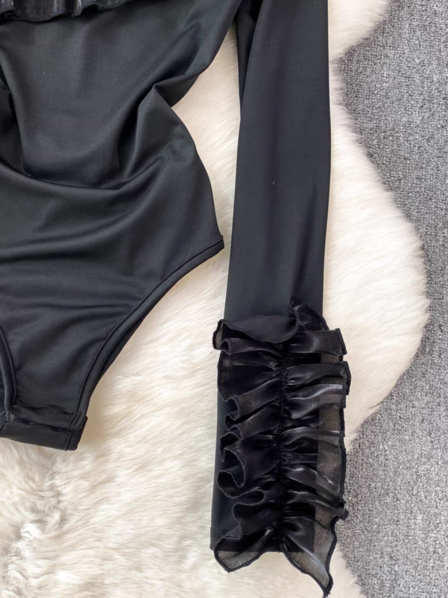 Chain my heart floral bodysuit TZZ1984 image