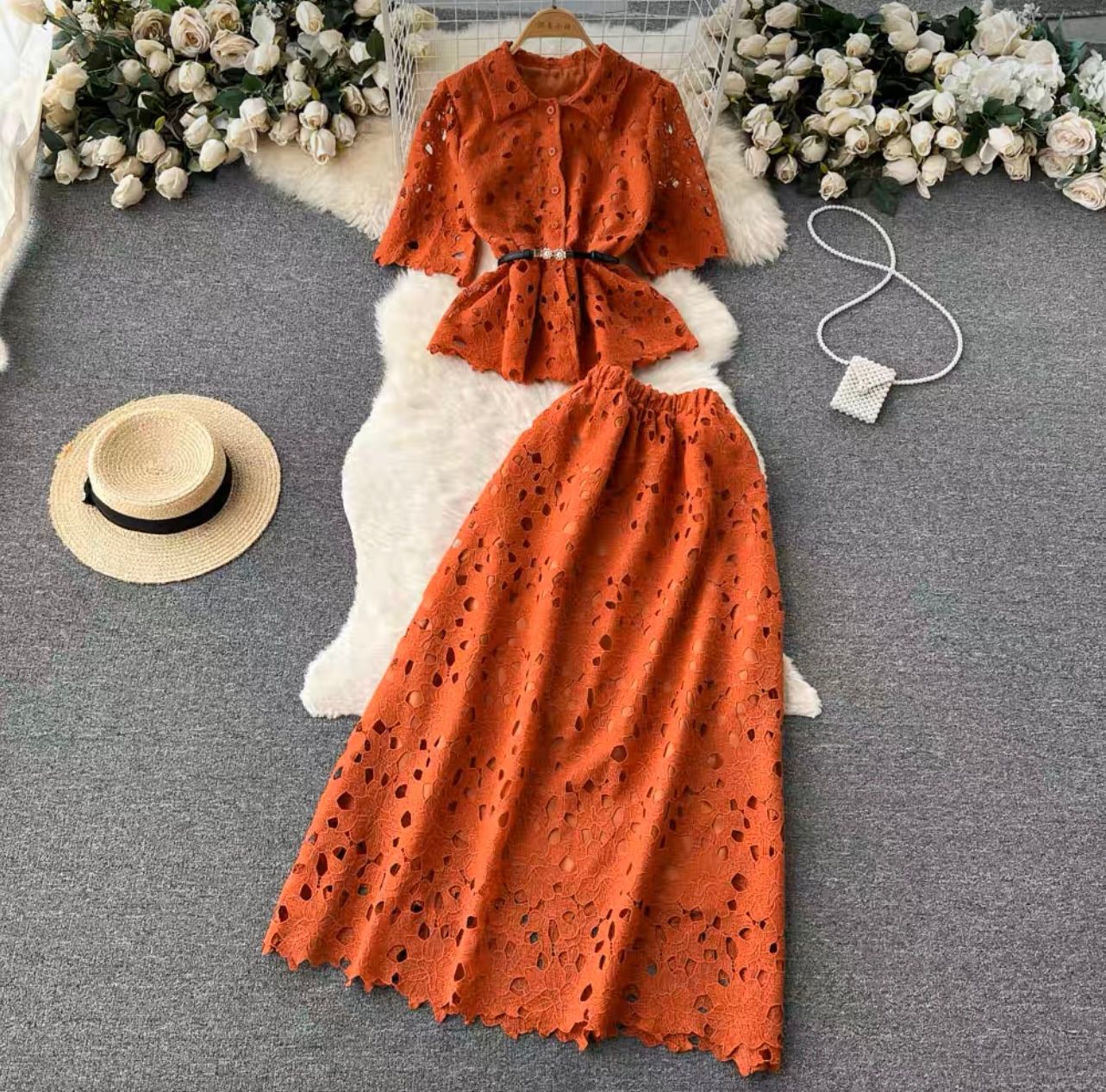 The night life lace set & belt TPZZ1995 image