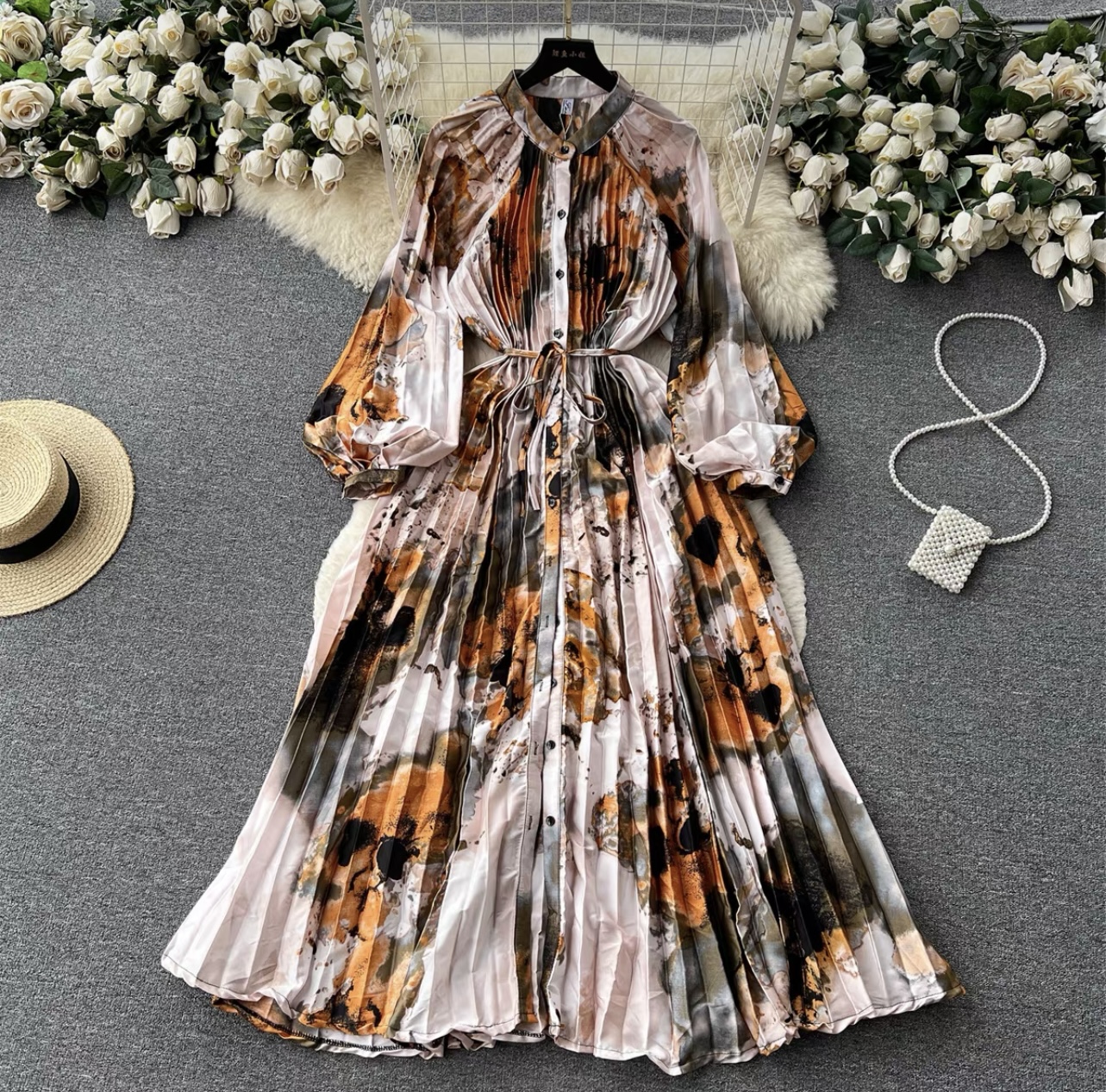 Cute but spoiled print dress FD215 image