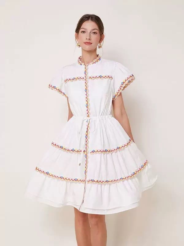 Casual feelings embroidery dress CD2078 image