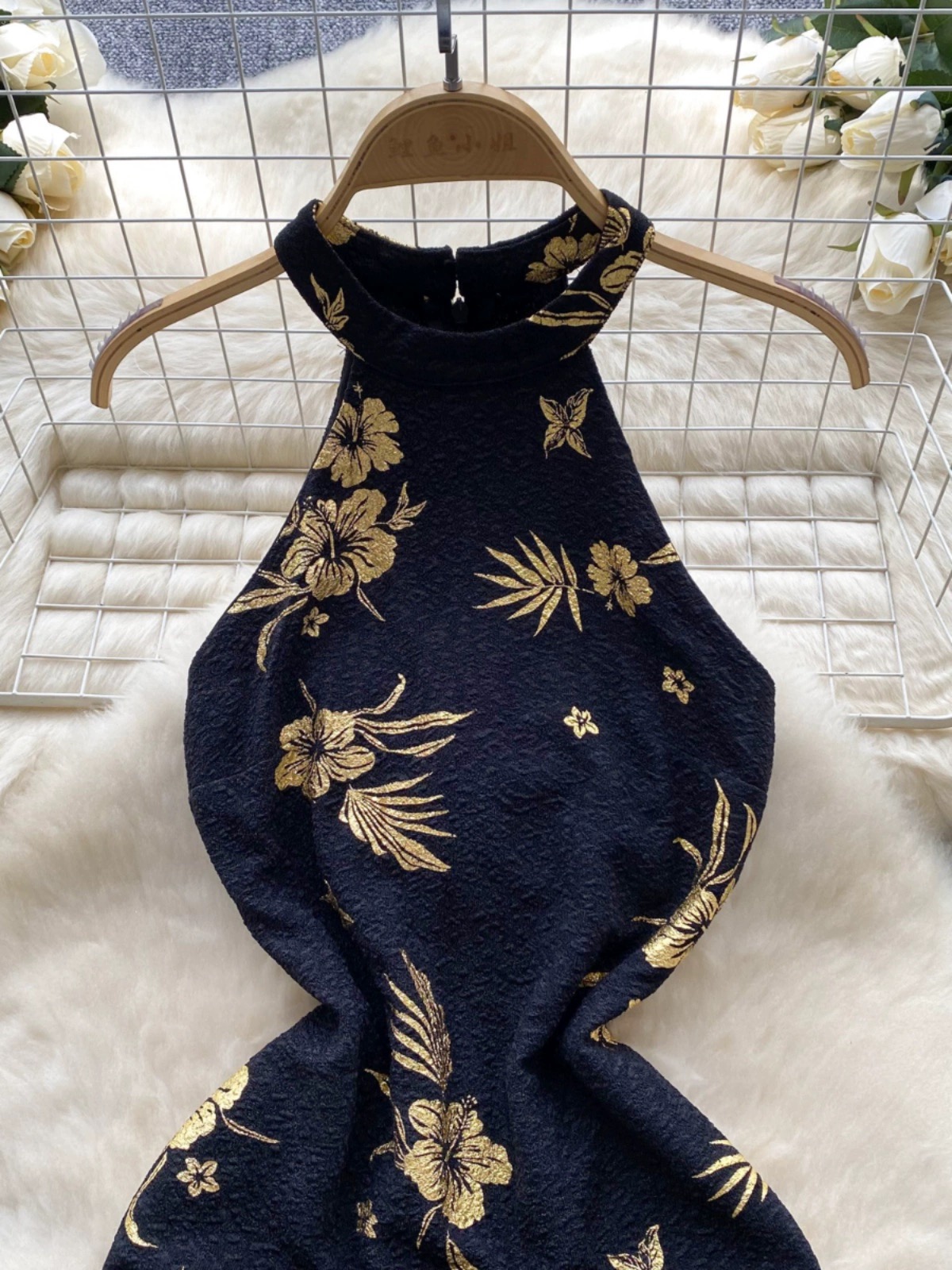 Verdant high rise qipao dress Q194 image