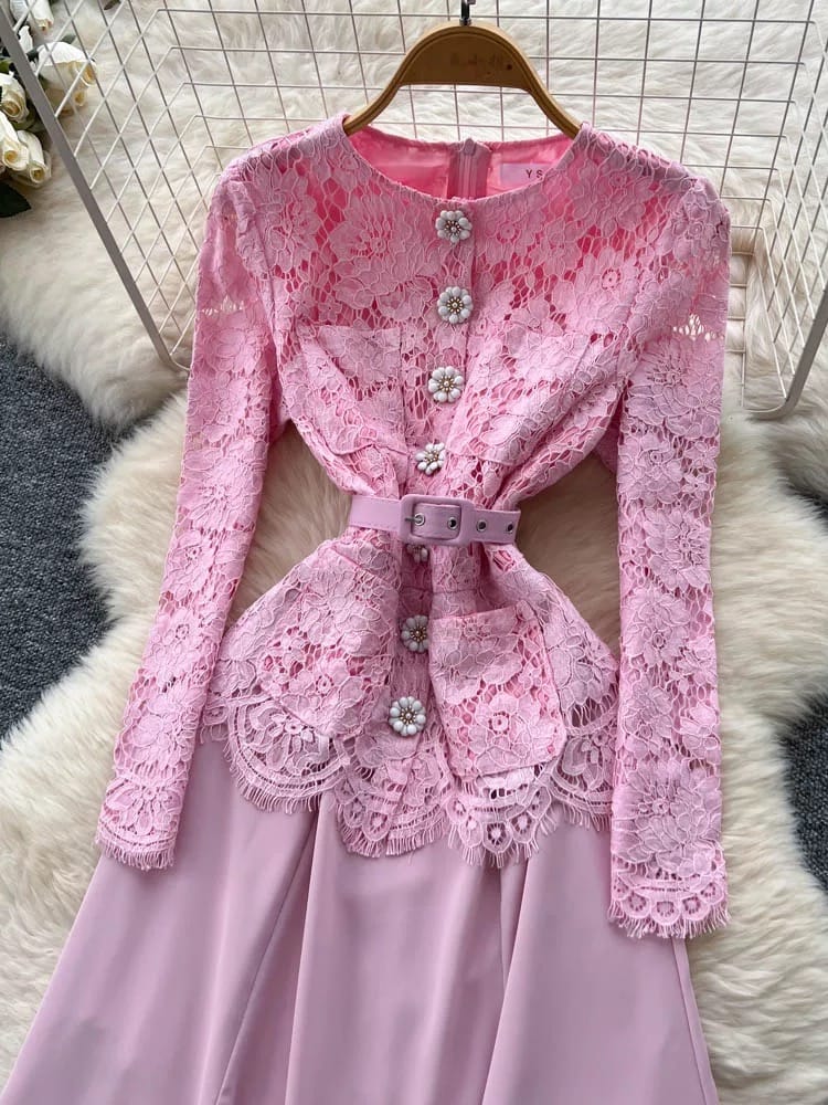 Fire for fire lace dress FD517 image