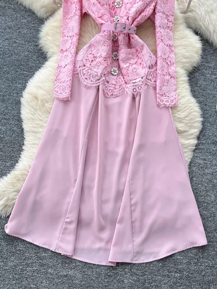 Fire for fire lace dress FD517 image