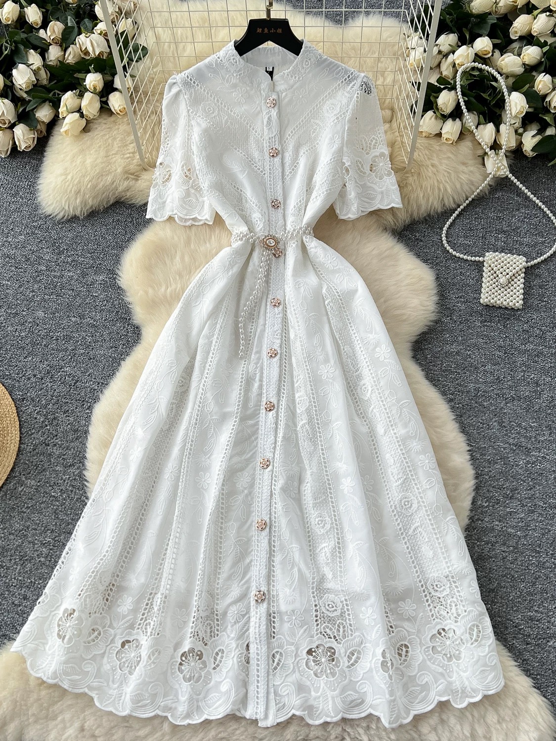 Be more authentic lace dress FD368 image