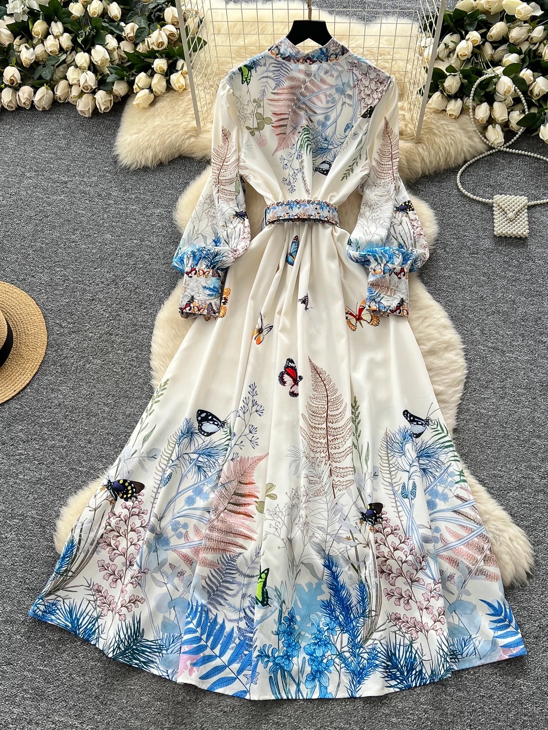 Island lover print dress ED158 image