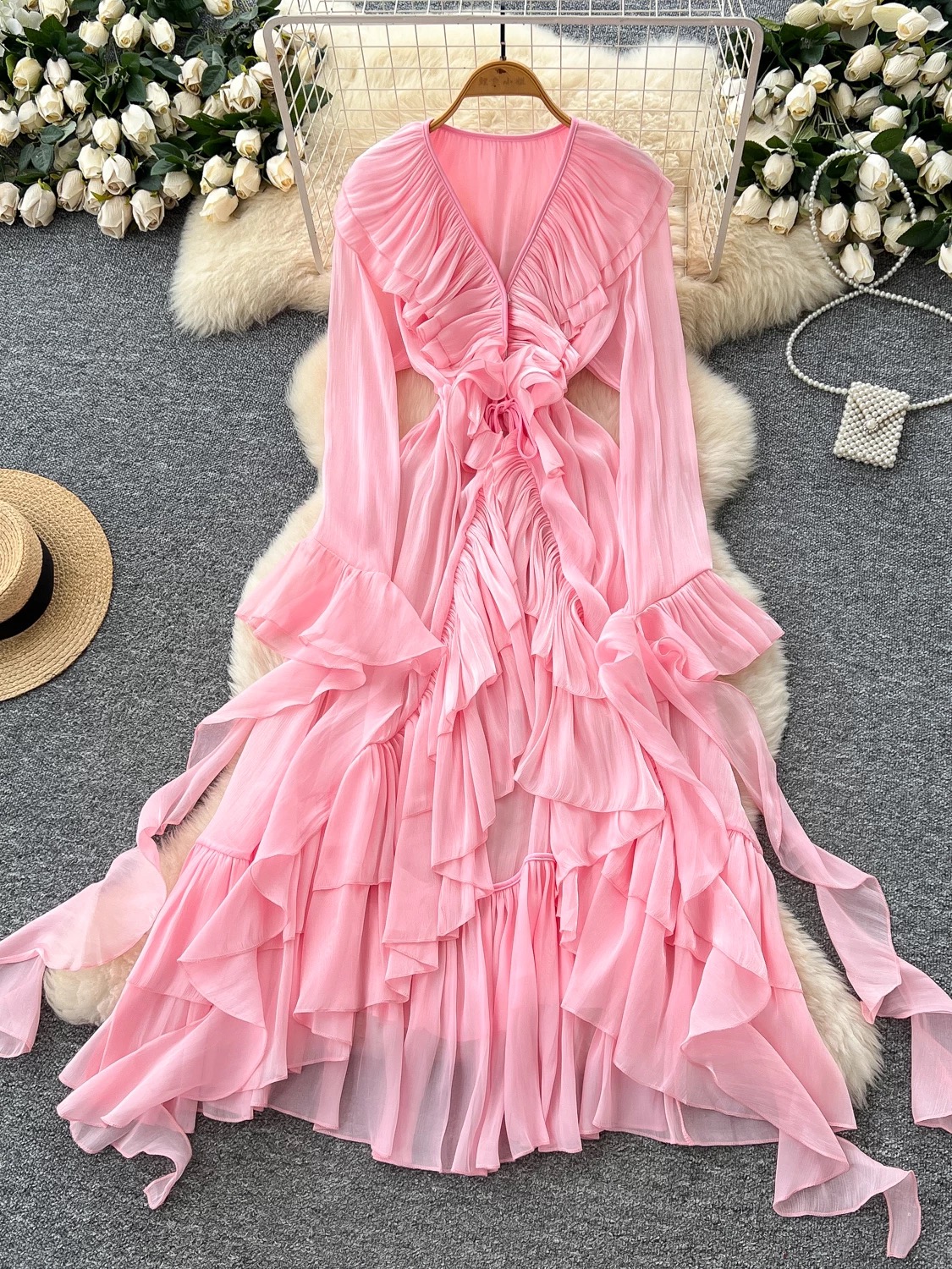 Forever a babe ruffle dress CD595 image