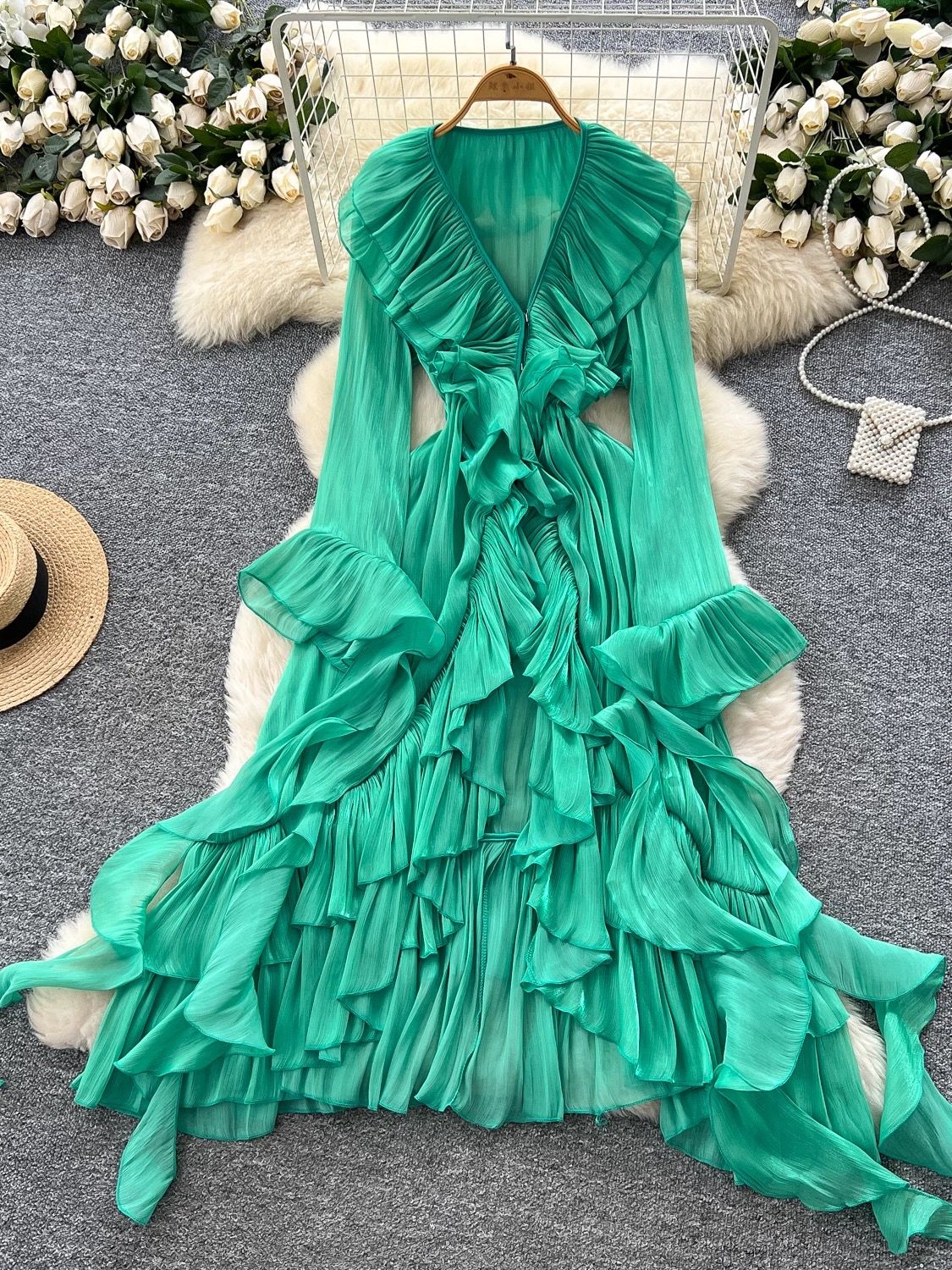 Forever a babe ruffle dress CD595 image