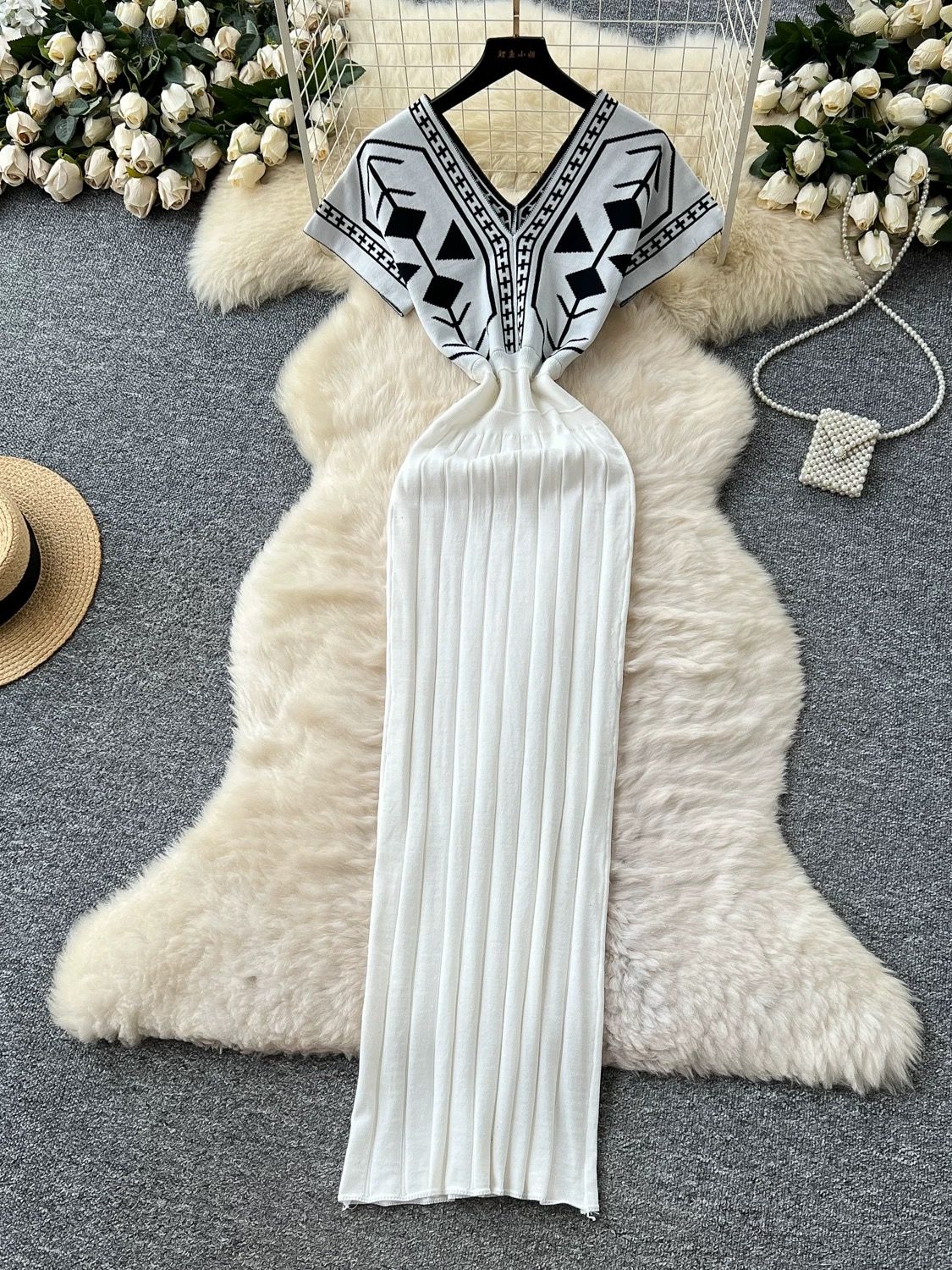 Remember when healed knitted dress KBC159 image