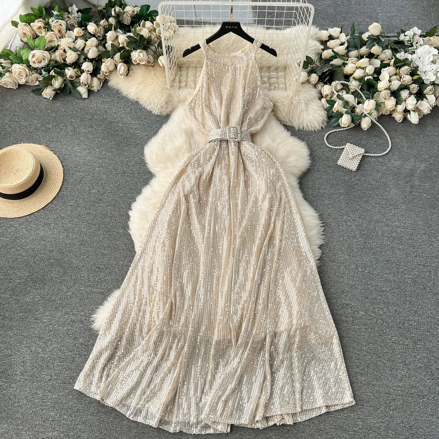 Cute and cozy sequin dress FD1162 image