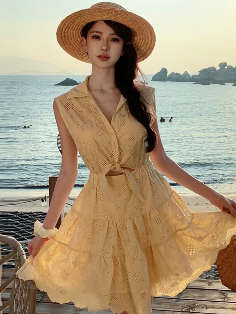 Beat you to it lace dress CD1396 image