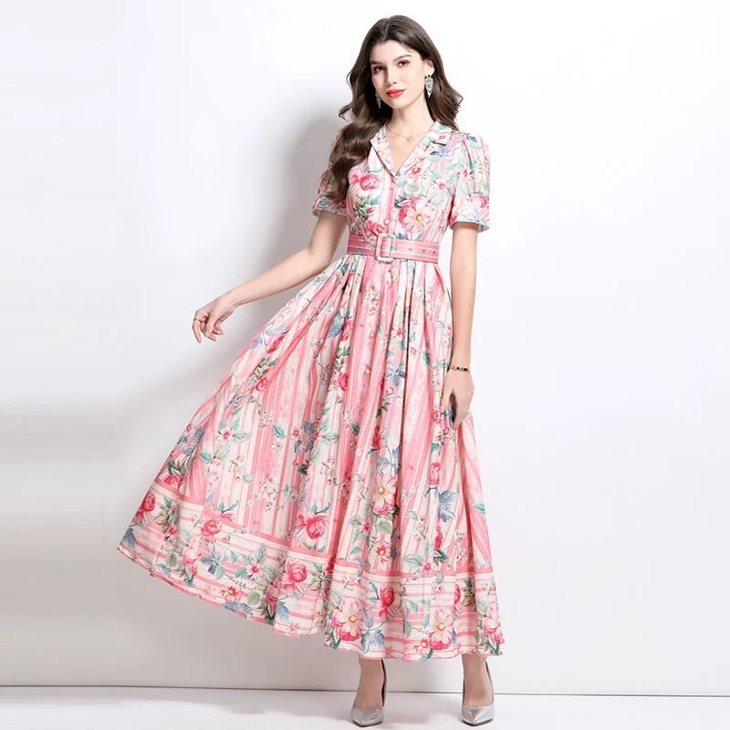 Malibu loving floral print Dress ED176 image