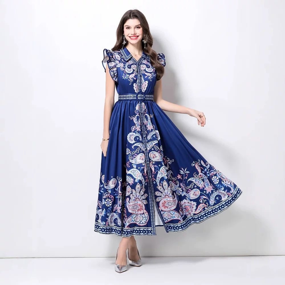 Unforgettable nights print dress ED173 image