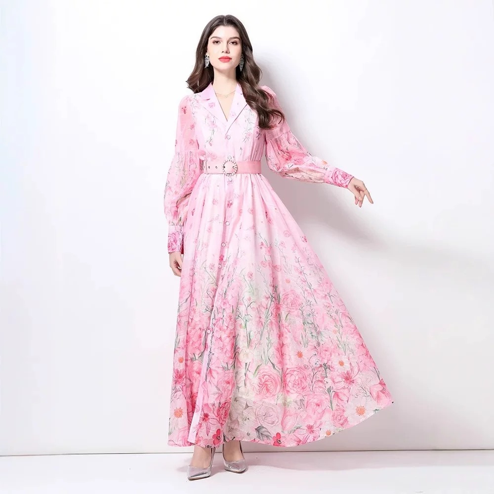 Use to meet you print dress ED168 image