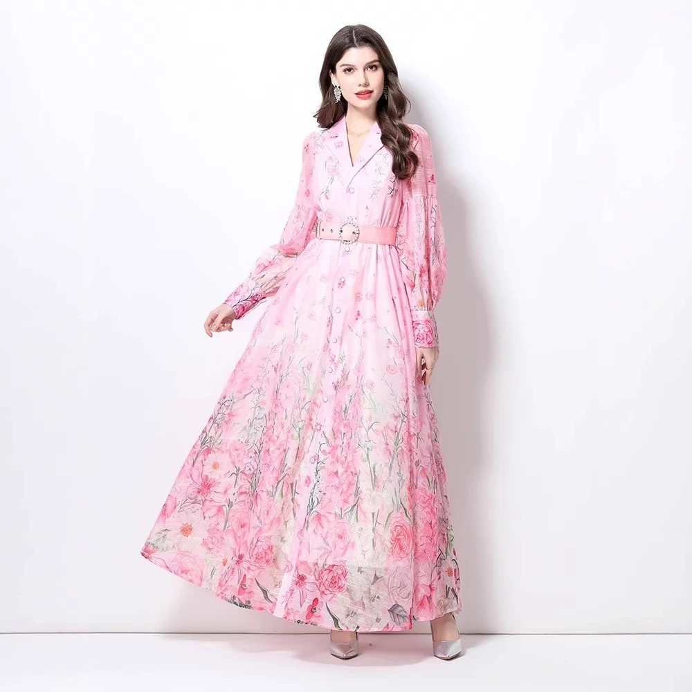 Use to meet you print dress ED168 image